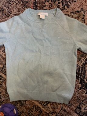 Marie Chantal Light Blue Crewneck Cashmere Sweater - Kids